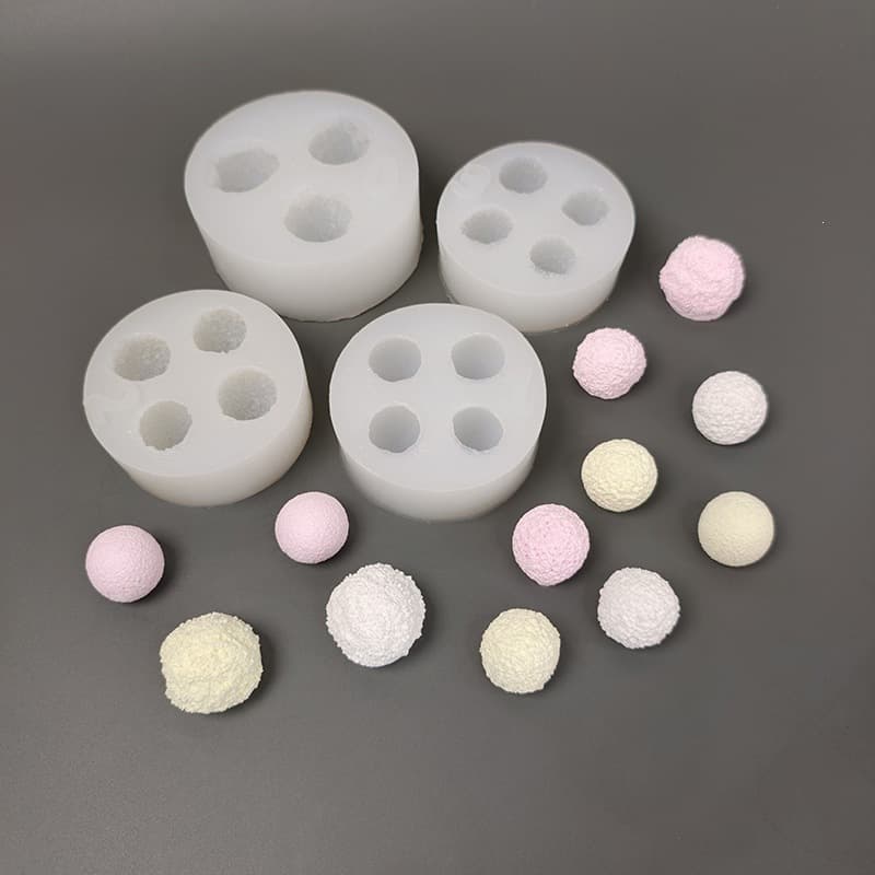 Imitation Yangmei Plush Pom Silicone Mold Cake Mousse Pastry Chocolate Candy Aromatherapy Decoration Baking Mold