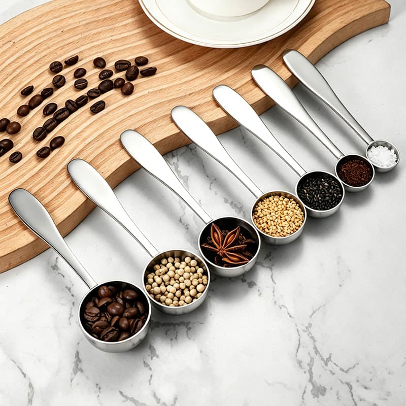 304 Stainless Steel Measuring Spoon, Coffee Bean Measuring Spoon, Matcha Spoon, Milk Powder Spoon, Seasoning Spoon, Multi-Specification Measuring Spoon Wholesale