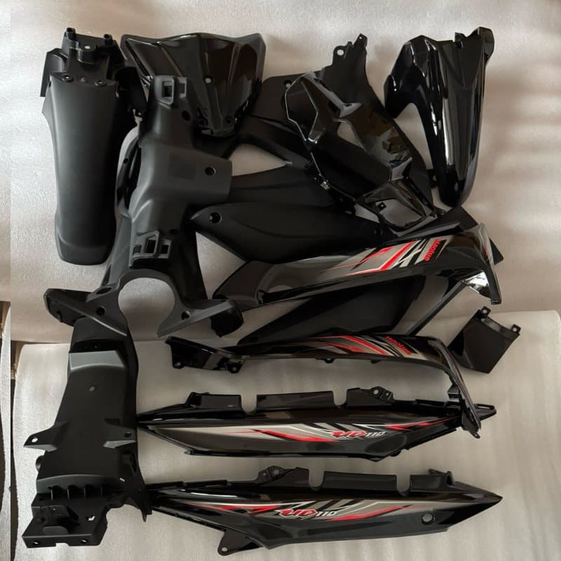 Full set of plastic body parts for Haojue curved beam motorcycle HJ110-6/6A UD110