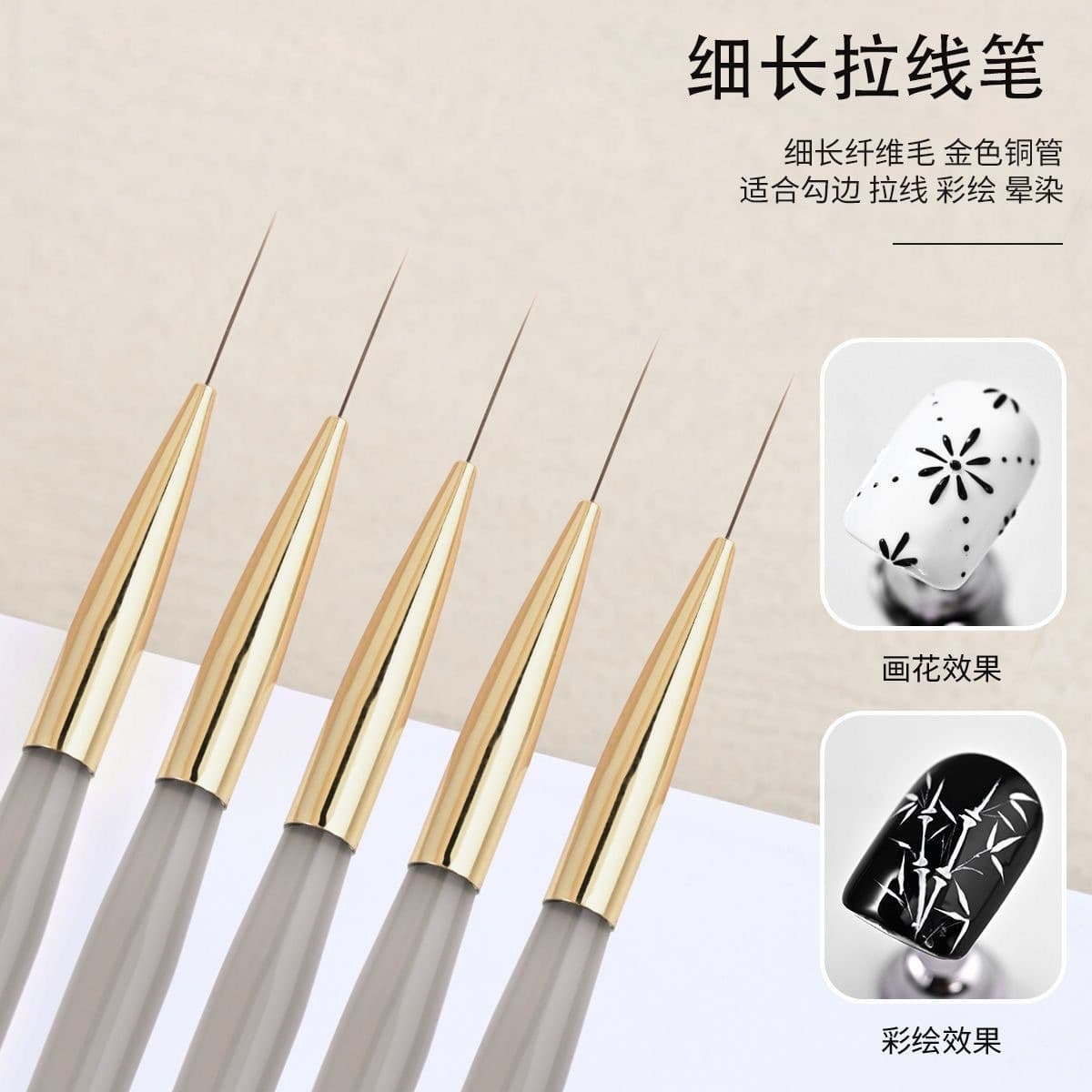 Ultra-Fine Nail Art Liner Brush Professional Painting Flower Hook Line Carving Gel Brush Tool for Nail Salon