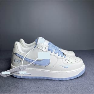 Original AF1 Air Force 1 White Black Mini Gold Hook Casual Campus White Sneakers Ins Unisex Couple Skate Shoes