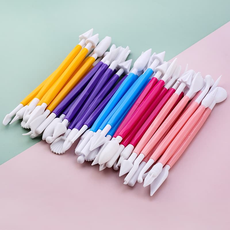 Zhenqiao Cake Fondant Tool 8-Piece Set DIY Baking Carving Knife Home Sugar Flower Modeling Baking Tool Carving Pen