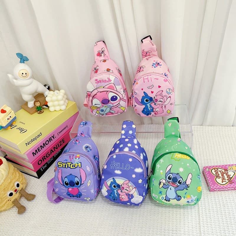 Children's Chest Bag 2024 New Snoopy Bag Cartoon Little Boy Girl Princess Small Backpack Single Shoulder Messenger Bag