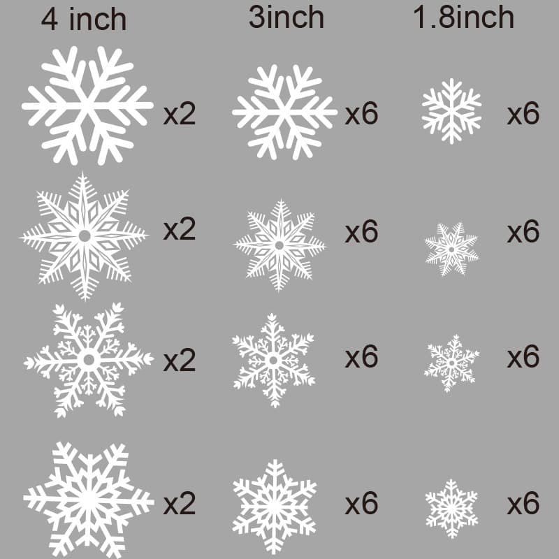 Cross-border wholesale Christmas decorations, gold glitter snowflake window stickers, traceless static electricity glass stickers
