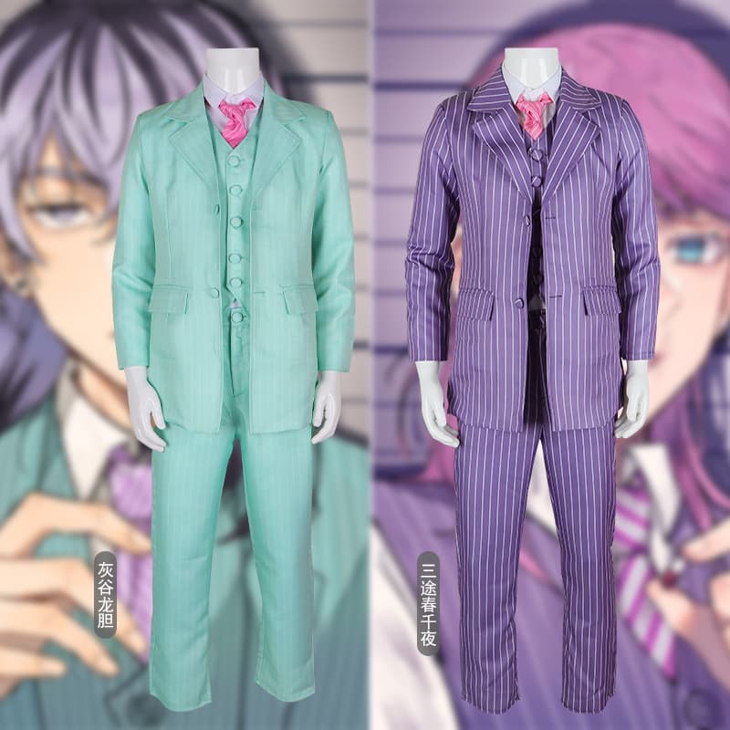 Star Fate Tokyo Revengers Cosplay Costume - Shintani Rindou, Santou Haruchiyo Striped Suit Cosplay Full Set