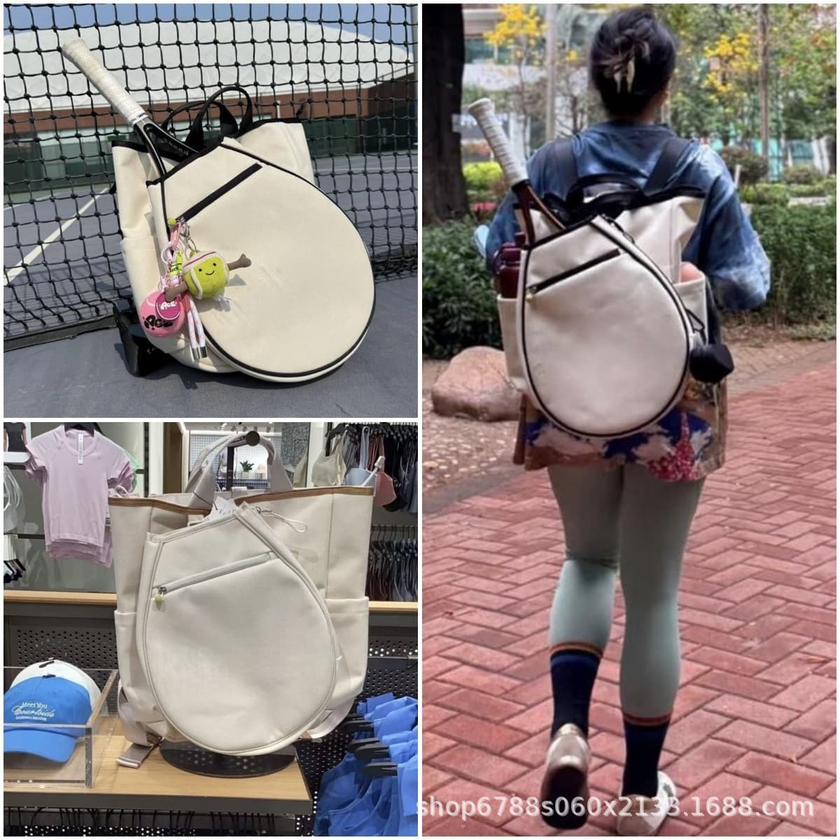 lululemon Tennis Bag 2026 New Racket Bag 19L Canvas Shoulder Bag Professional Tennis Gear Bag