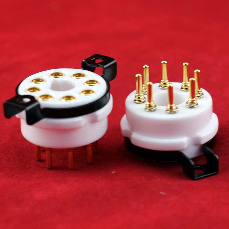 Brand new EIZZ gold-plated electron tube sockets: large 8-pin flat 4-pin, small 7-9-pin, large 4-pin ceramic beryllium copper sockets