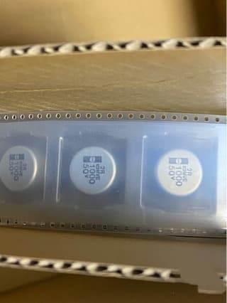 Black King Brand SMD Electrolytic Capacitor 50V 1000UF Size 18×21.5mm Reel of 75 Pieces