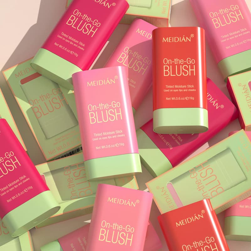Cross-border Best-selling Blush Stick Solid Blush Highlighter Portable Contour Blush Stick Brightening Base Makeup