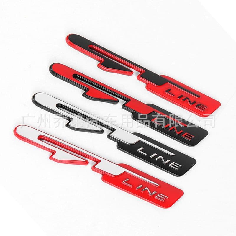 Metal rear tail badge sticker for Hyundai Kia GT-LINE emblem modification, compatible with KX5, K3, K4, K5, Elantra, Sportage