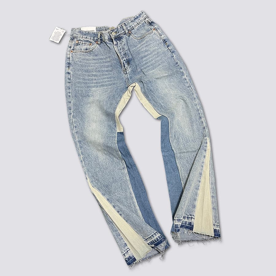 Cross-border wholesale original label GA. denim flared pants washed and spliced denim retro