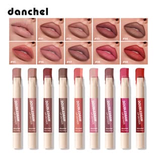 Cross-border makeup danchel 2-in-1 Lip Liner + Lip Gloss One-Stroke Define Fill Soft Focus Color Hydrating 9 Colors Lip Liner