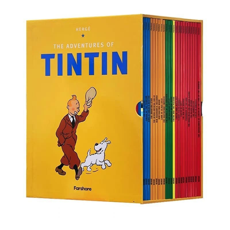The Adventures of Tintin 1-23 volumes comic version of The Adventures of Tintin English original box set