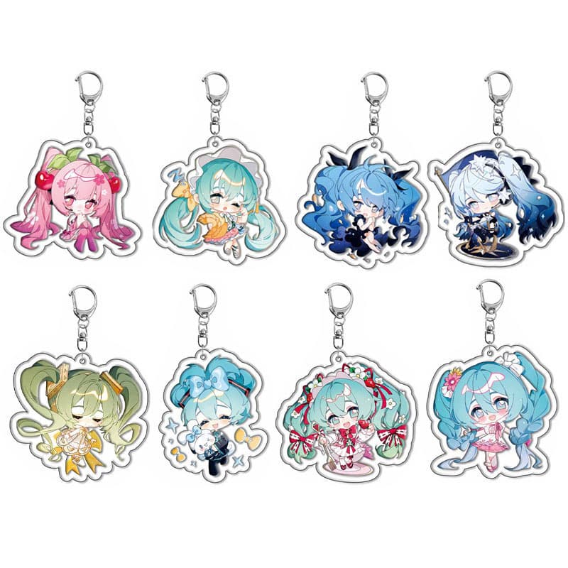 Animation Hatsune Miku keychain peripheral Hatsune two-dimensional acrylic pendant pendant student gift pendant