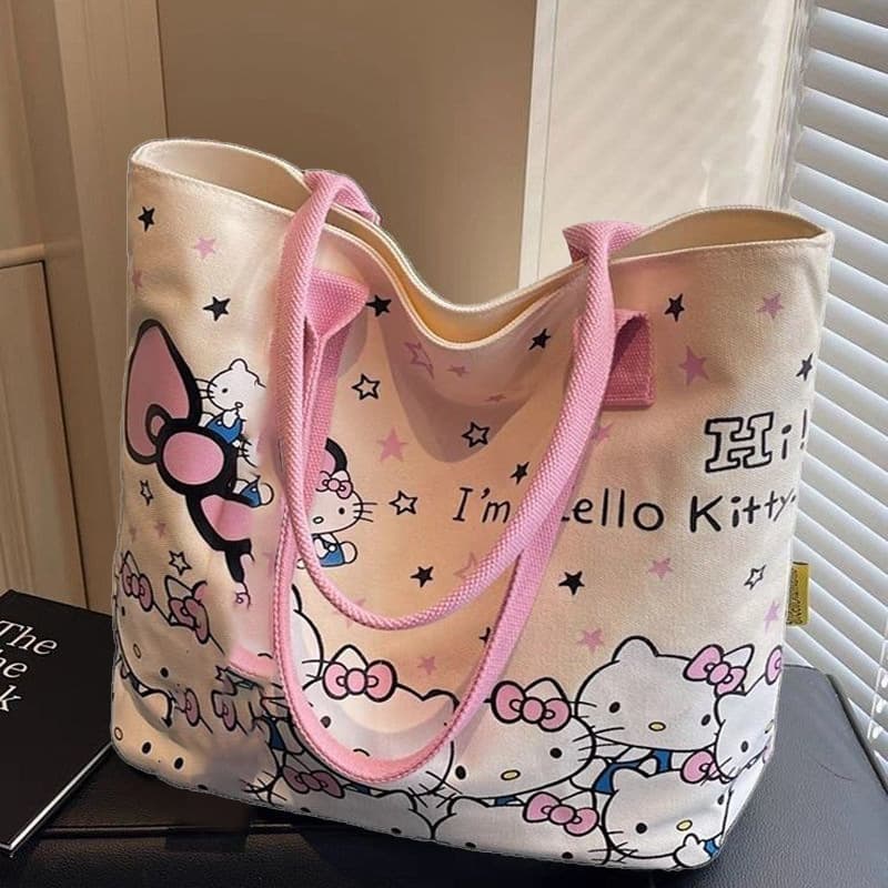 Grid Rabbit Canvas Bag Cute Fresh Handbag Women Office Versatile Small Crossbody Bag Female Student Small Tote
