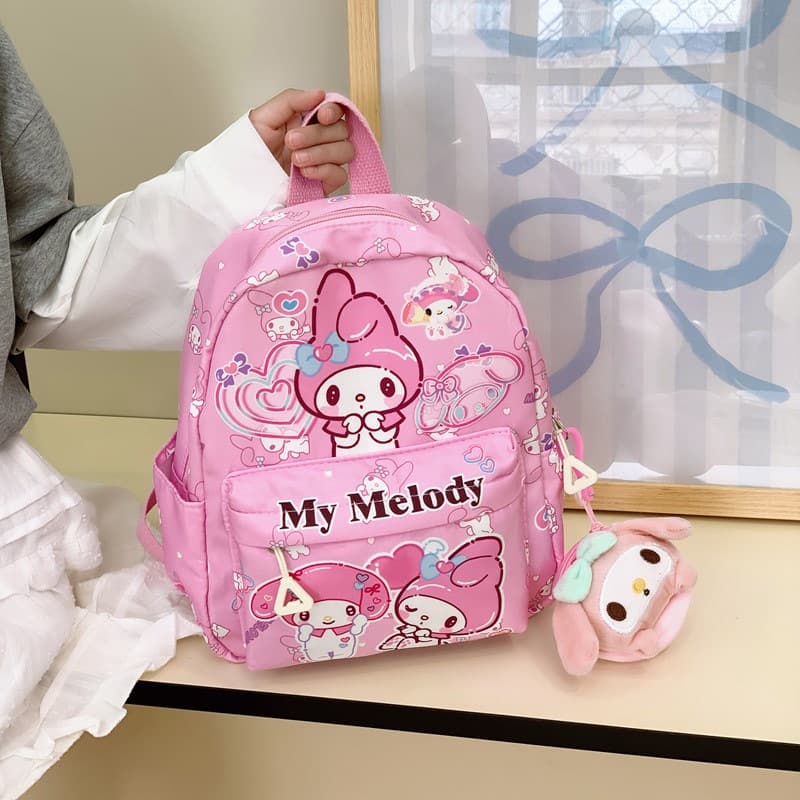 Fashion Casual Lightweight Cartoon Backpack for Kids, Cute Elementary School Student Bookbag for Girls, Versatile Ultra-Light Double Shoulder Bag
