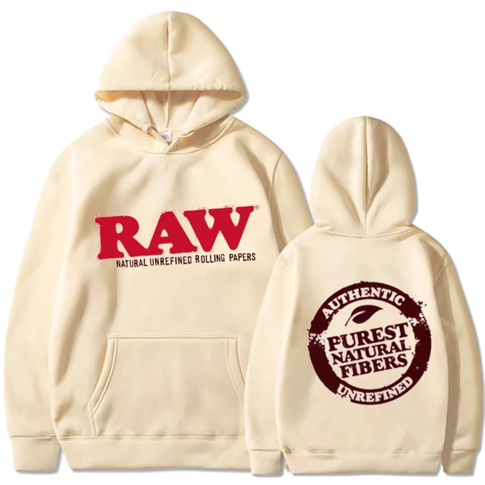 RAW 2026 Fashion Hoodie, Men's Sweater Wool Hoodie, Harajuku Hip Hop Casual Unisex Hoodie