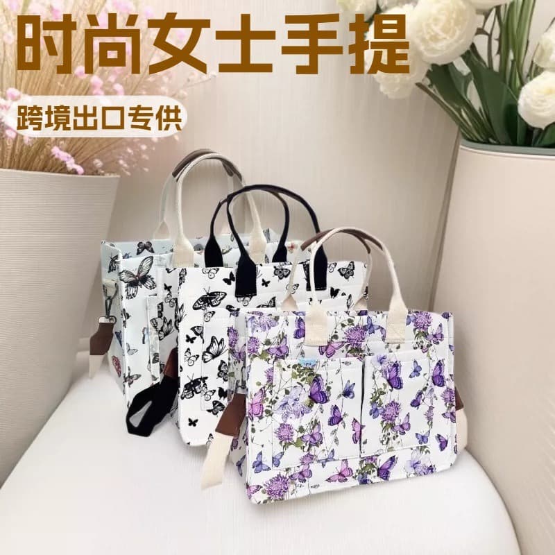 New Women's Large Capacity Crossbody Bag Fashion Multi-Pocket 3D Bag Butterfly Travel Convenient Tote