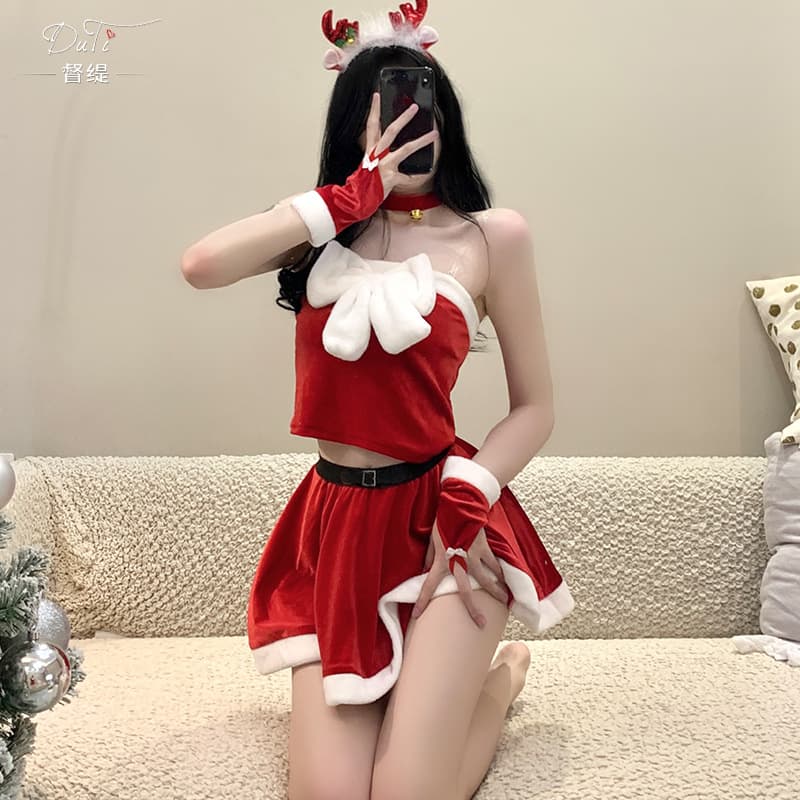 Xianyi Sexy Lingerie Cosplay Christmas Outfit Pure Desire Uniform Temptation Hot Passion Set S9