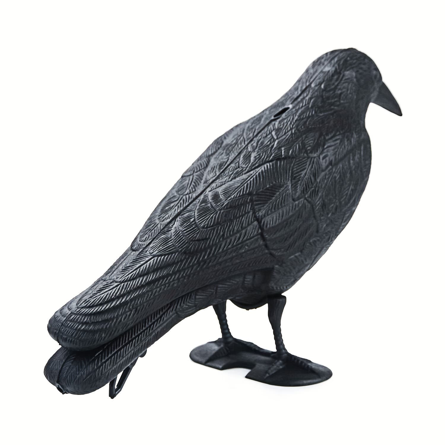 In Stock Amazon Exclusive Crow Decoration Lifelike Plastic Crow Ornament with Ground Stake for Yard & Garden