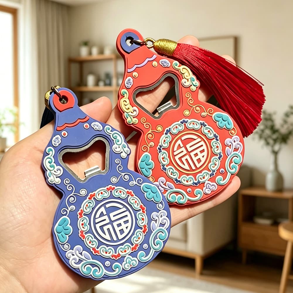Silicone gourd bottle opener Fulu refrigerator sticker household bottle opener magnetic housewarming creative personalized beer bottle opener