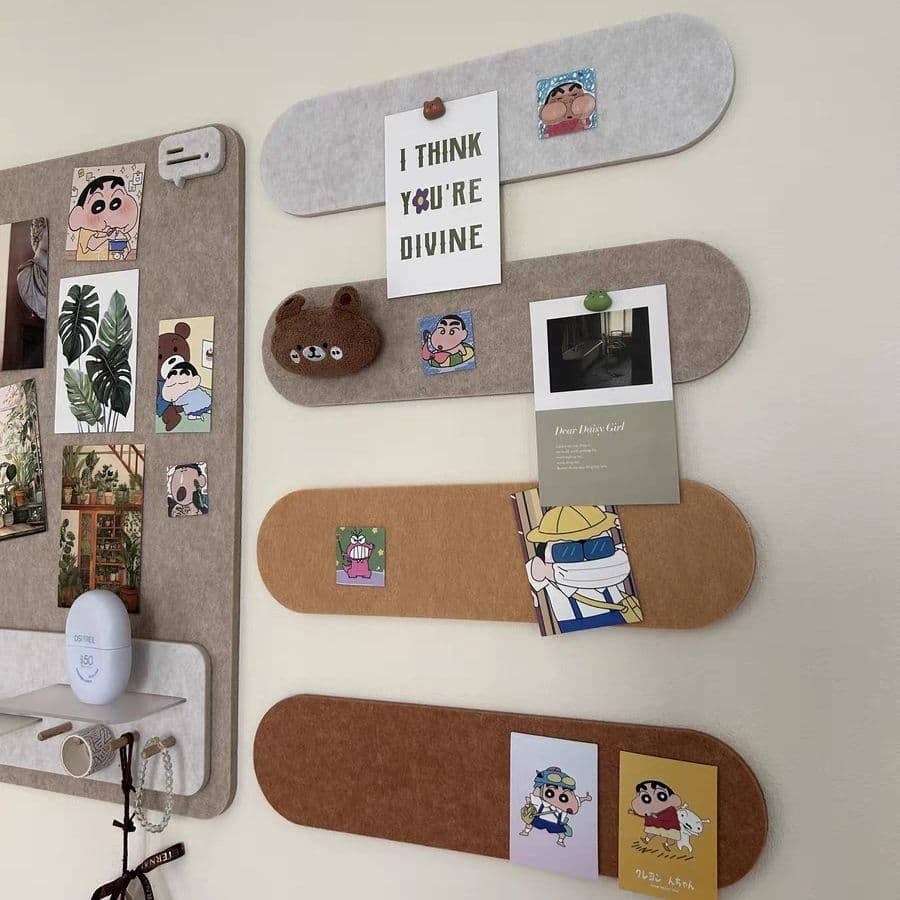 INS Photo Wall Felt Board Self-Adhesive Polaroid Key/Jewelry Storage Wall Shop/Bedroom Desktop Decoration