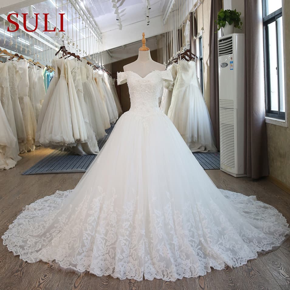 2026 New Foreign Trade Amazon White Prom Dress Wedding Gown Vintage Plus Size Lace Wedding Dress