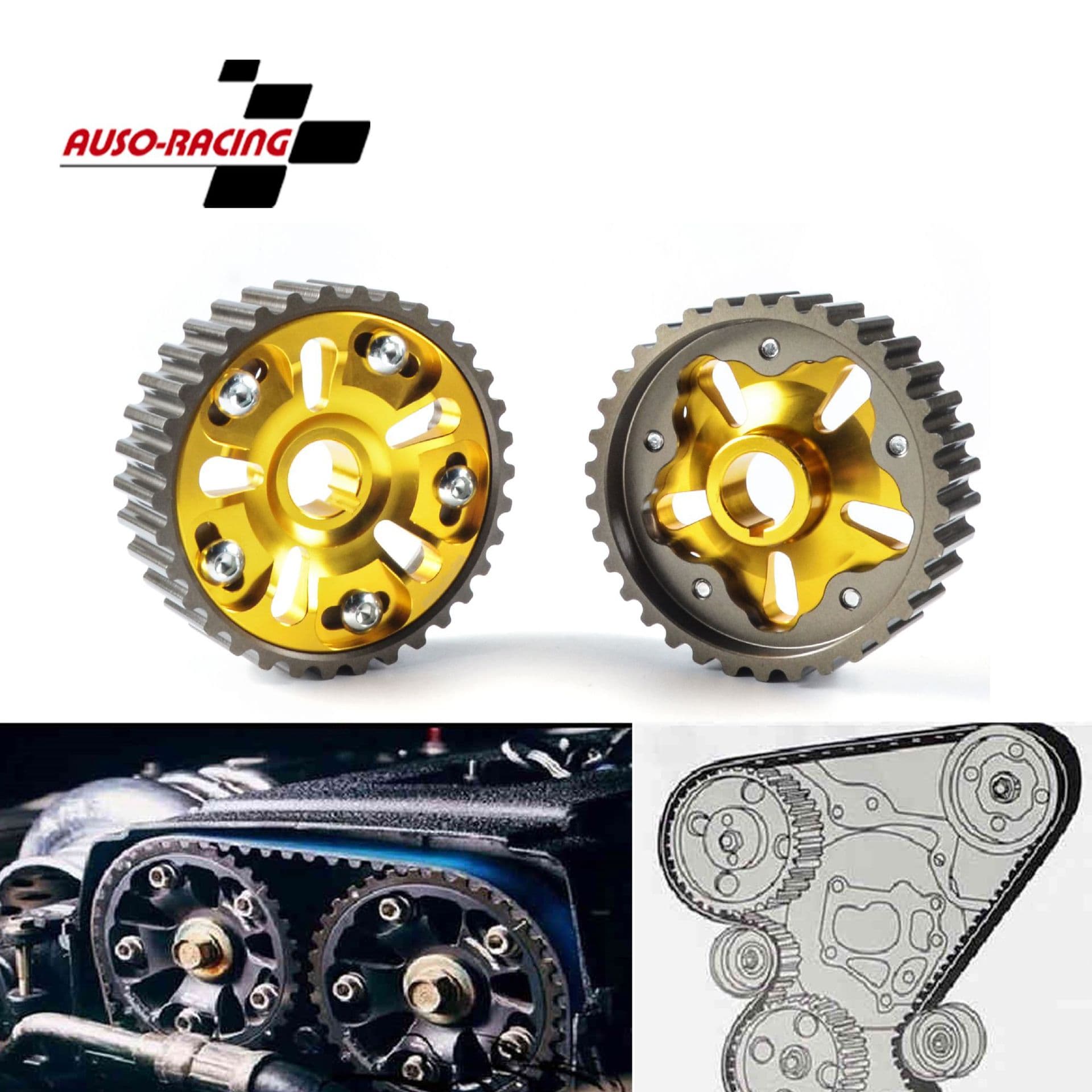 eBay Timing Gear Car Modification for Honda Civic B16A B18C Timing Belt Pulley B Series