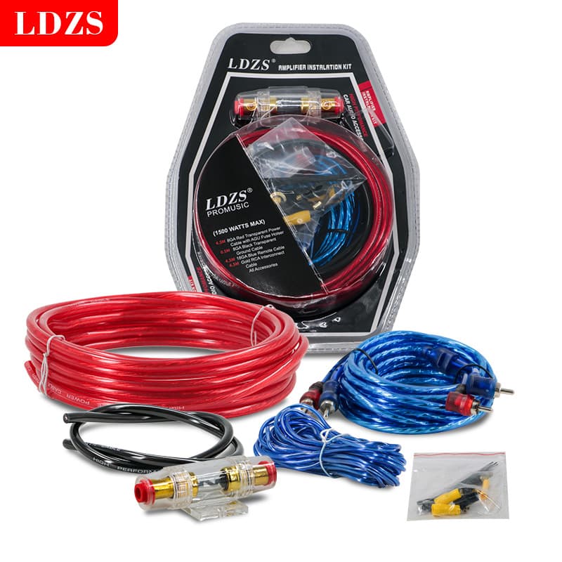 Manufacturer wholesale subwoofer cable set X9 car audio modification set wire 10GA car amplifier cable set