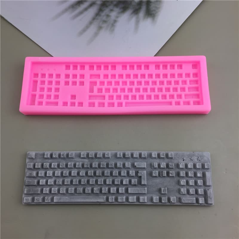 DIY Computer Parts Mini Keyboard Silicone Mold Chocolate Baking Cake Drip Gypsum Decoration Mold Irregular Shape Food Grade