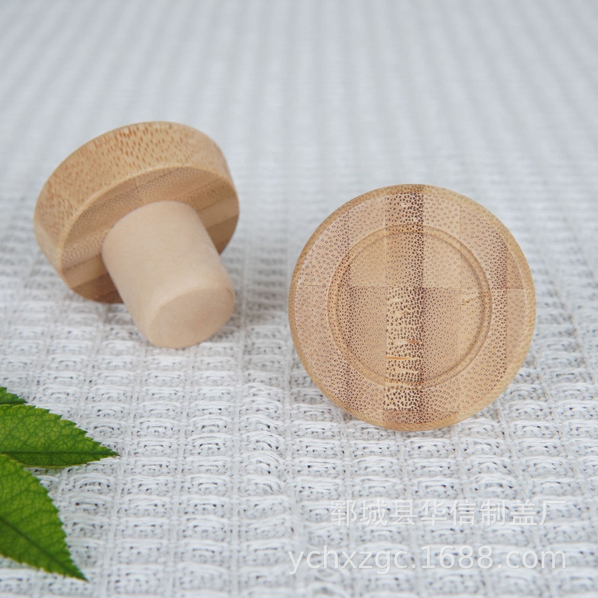 Manufacturer direct supply polymer cork, multiple specifications glass bottle wood lid, beech wood wine bottle cap.