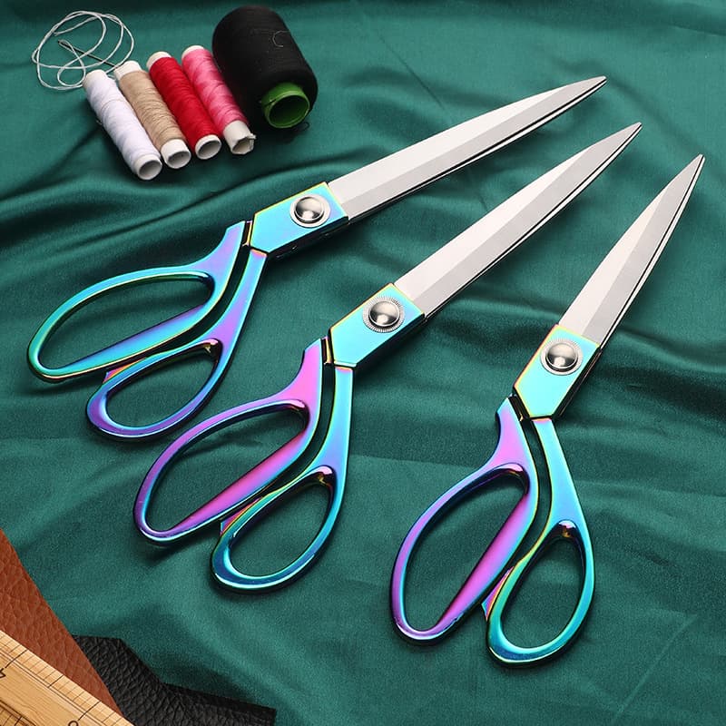 Lin Tai Stainless Steel Clothing Sewing Scissors, 10-inch Blade, Large Household Scissors for Clothing Cutting and Fabric Scissors