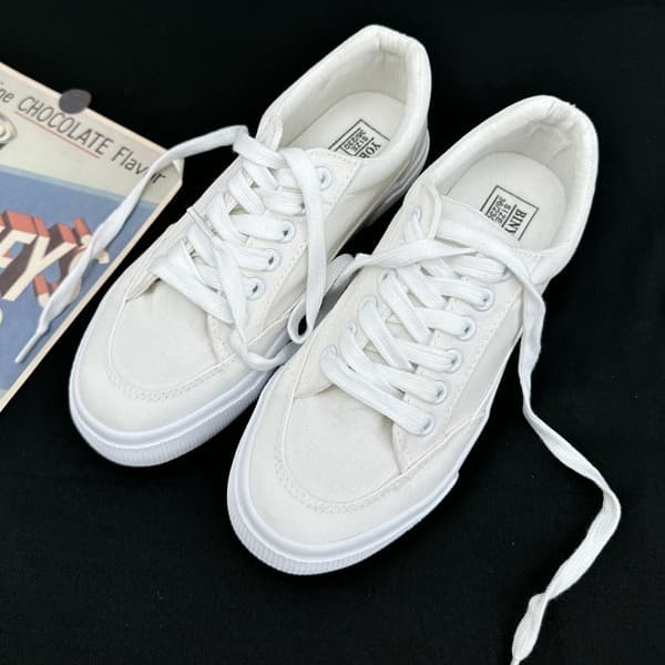 Student Outfit Pure White Low-Top Unisex Couple Versatile Flat Breathable 2025 Spring New Canvas Shoes