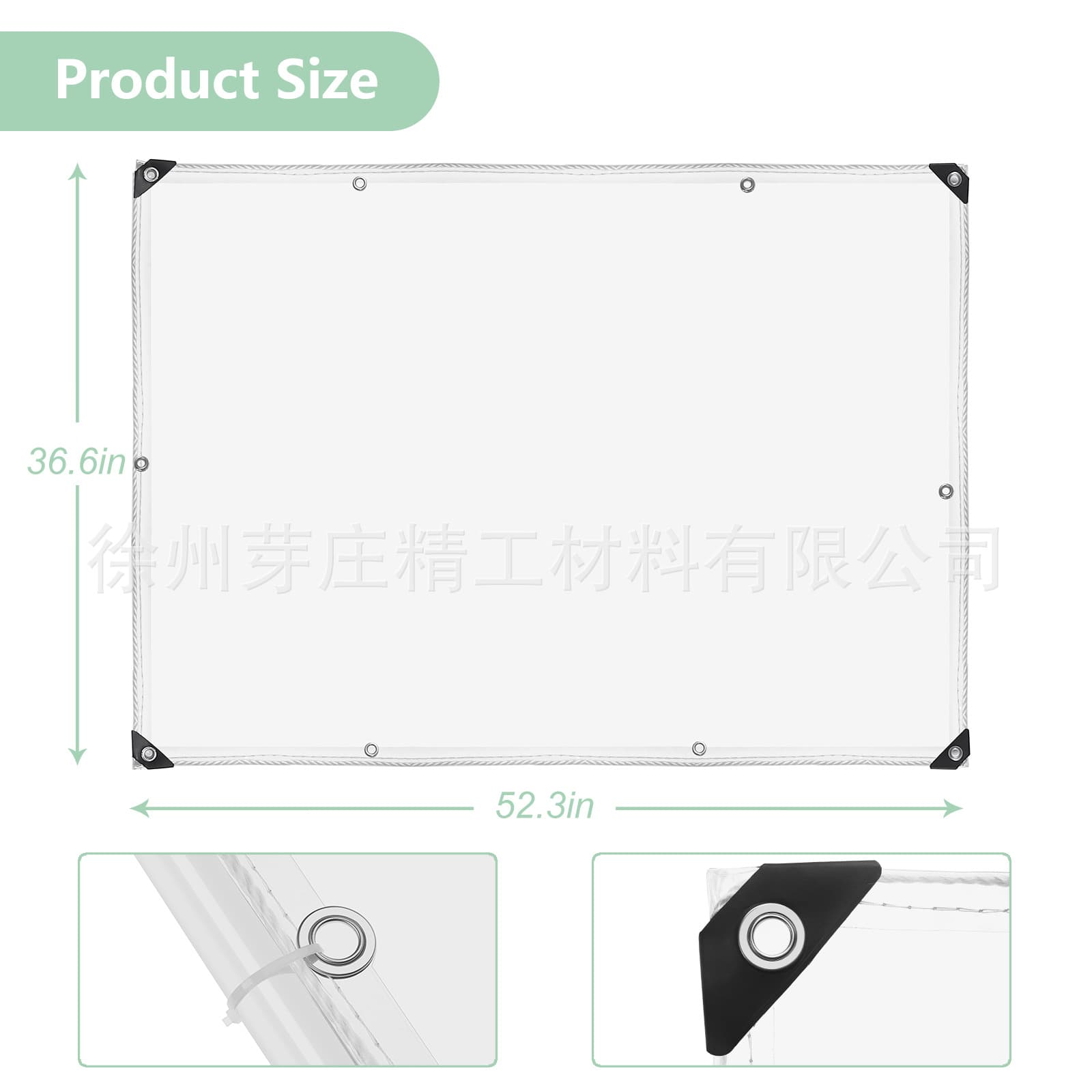 Transparent Waterproof PVC Tarpaulin Rainproof Windproof Cover Clear Vinyl Sheet Crystal Board