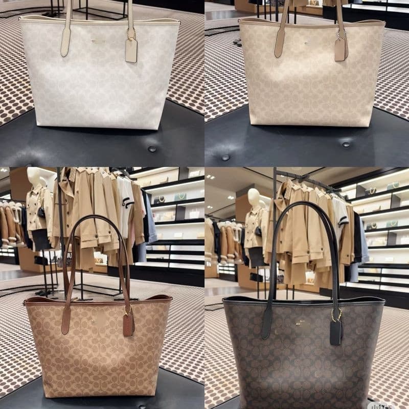 Coco New City33 Classic Monogram Large Capacity Shopping Bag, Fashionable Versatile Shoulder Tote for Women, Mom Bag