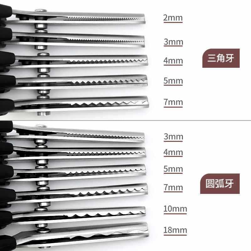 ✅ In Stock Wholesale Pinking Shears Triangular Zigzag Tailor Scissors Handmade Lace Scissors Arc Wave Scissors