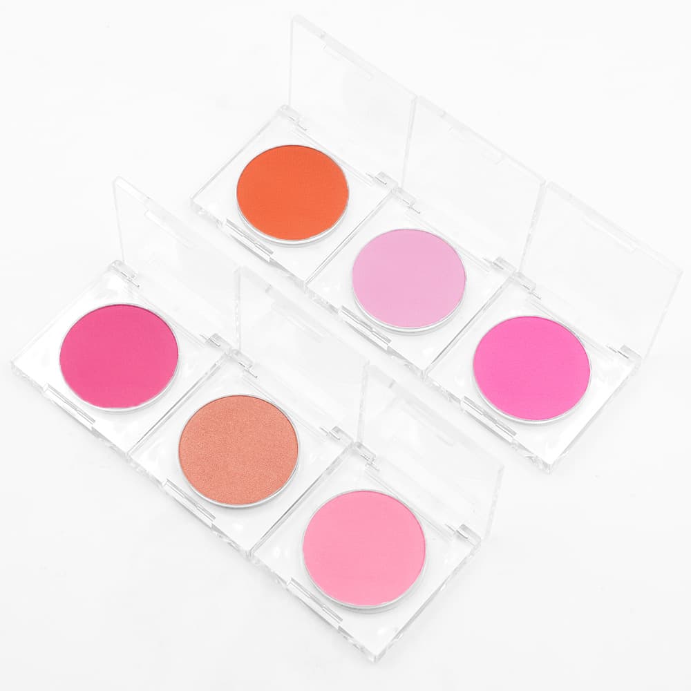 Single Pan Logo-Free Blush Transparent Square 15-Color Powder Blush Face Contour Cross-Border Makeup