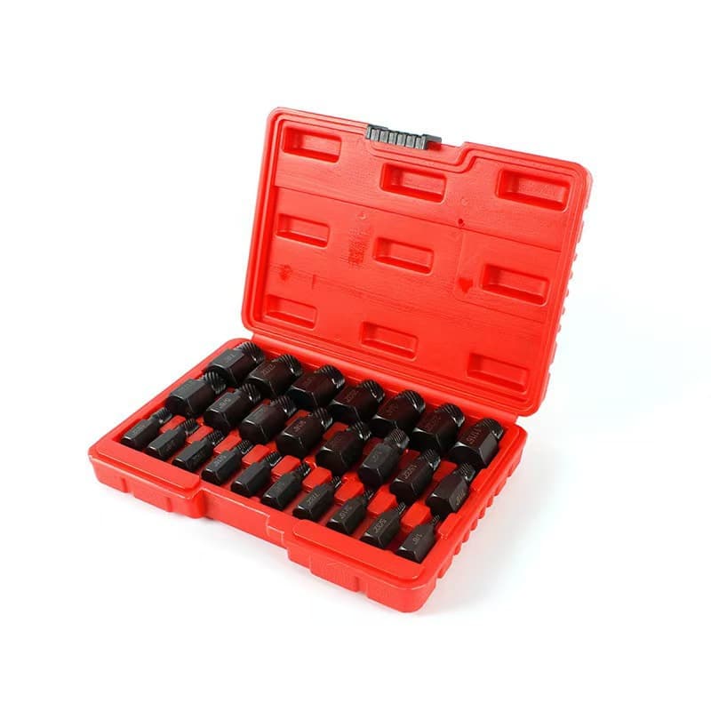 25-Piece Broken Screw Extractor Set, Multi-Spline, for Stripped, Damaged, or Broken Screw Removal Tool Kit