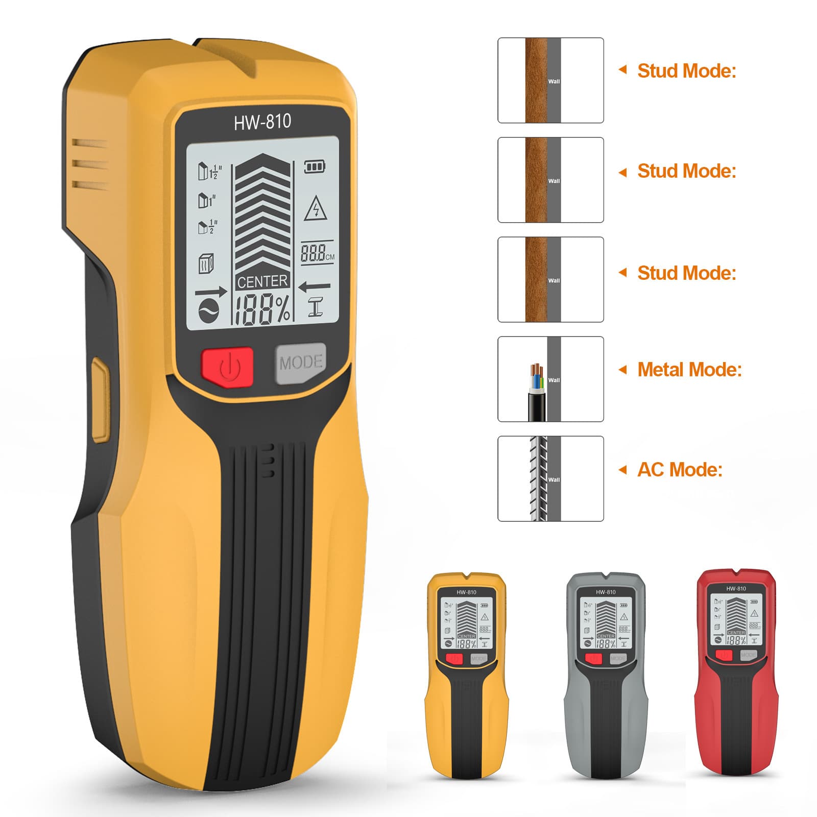 2025 New Cross-border Wall Scanner, Multi-functional Metal Detector for Drilling, Wire and Stud Detection
