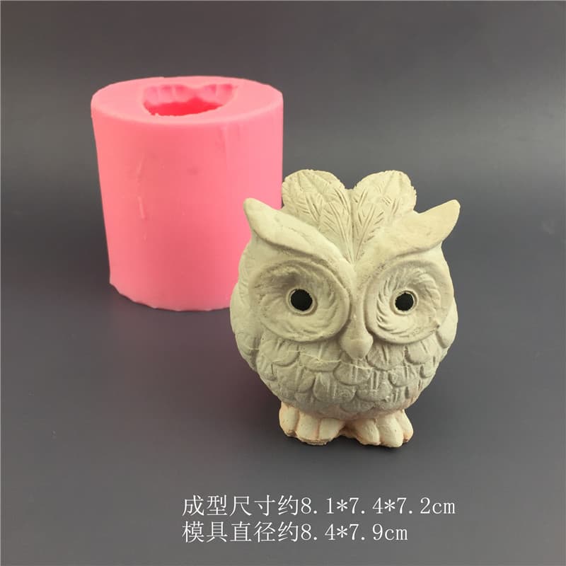Large Size Silicone Mold Owl Forest System Handmade Soap Decoration Tool Mousse Cake Aromatherapy Plaster Candle Egg