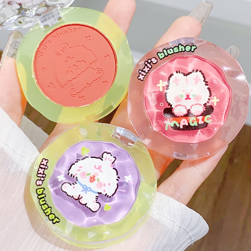 xixi Doll Baby Blush - Adds a natural flush, highlights and contours, fine and smooth texture, natural finish, brightens skin tone, daily blush powder