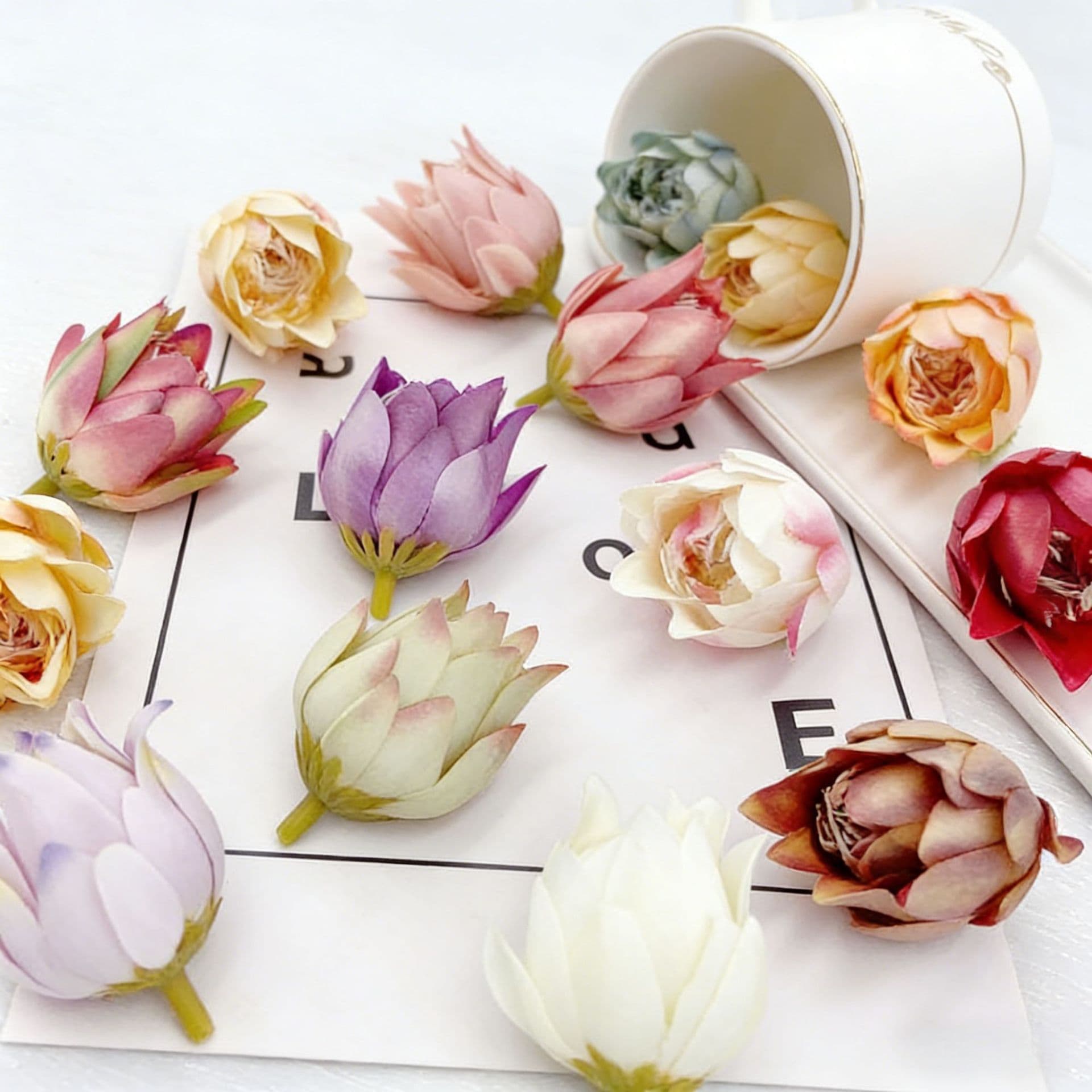 Simulated flower pineapple flower rose flower prop material handmade simulated head wedding fake flower home decoration set