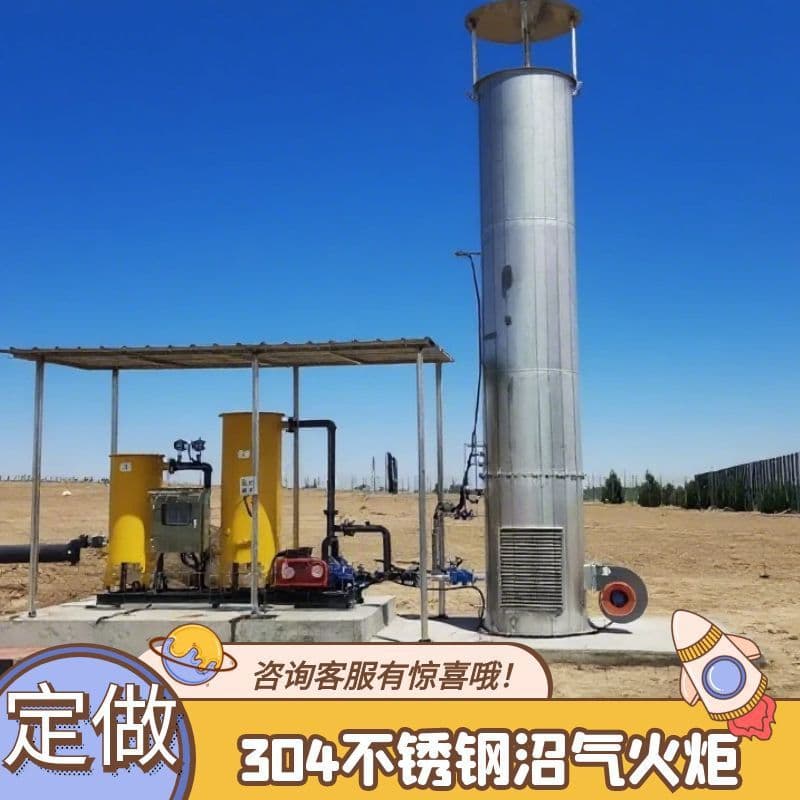 Small Biogas Torch Height Diameter Specifications Livestock Farm Biogas Emission Combustion Torch Usage Standards