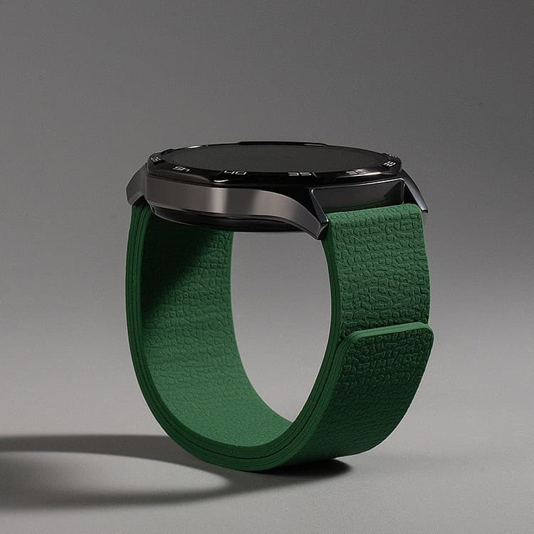 New model suitable for Huawei GT5/4 watch strap with litchi pattern magnetic silicone watch5/4 sports high-end watch wristband