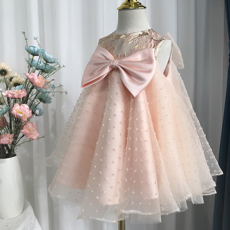 Flower girl's first birthday dress, princess skirt, summer niche baby girl's first birthday party host, children's princess skirt