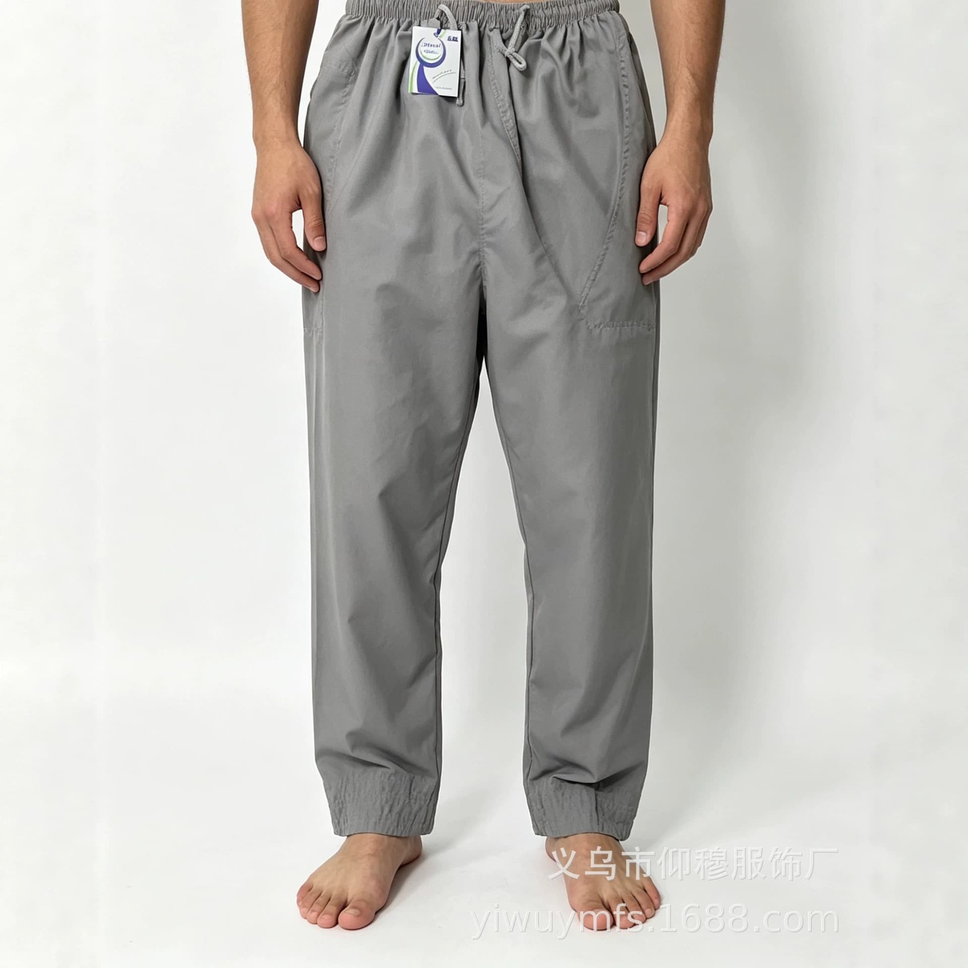 Amazon Loose Ethnic Polyester Men's 2026 Spring/Summer New Elastic Waist Mixed Color Mixed Size Men's Long Pants Wholesale