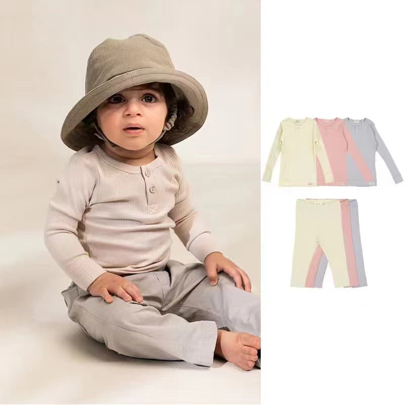 Children's Suits Spring and Summer Men's and Women's Baby Pajamas Suits Modal Home Clothes Children's Baselayers and Pants