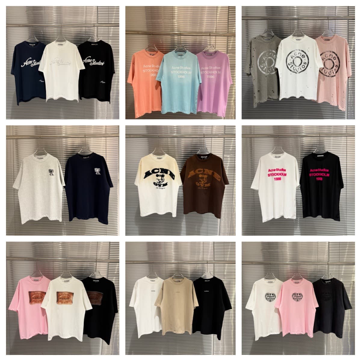 Cross-border AC High Version Summer Multi-Style Short Sleeve Loose Snowflake Cotton Unisex Trendy T-Shirt Drop Shipping