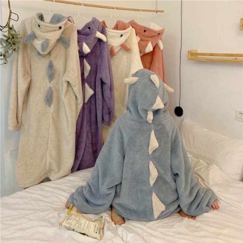 Trendy Long Ear Hooded Onesie Pajamas for Women, Winter Student Homewear, Sleepwear, Wearable Outdoors