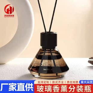 In Stock Cone-Shaped Flame-Free Glass Aroma Diffuser Empty Bottle 100ml Home Decoration Car Diffuser Bottle Reed Scent Bottle
